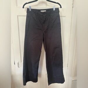 Everlane High waisted black crop pants 4